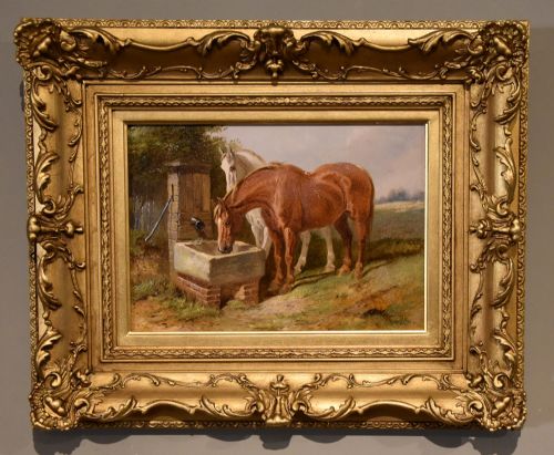 oil painting by john sturgess the blue ribbon army - CATEGORY: ANTIQUE ART - DATED 1880
