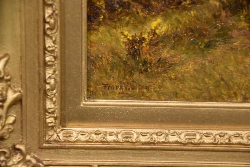OIL PAINTING BY FRANK WALTON A SURREY HEATHLAND - ADDITIONAL PHOTO 3