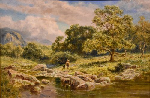 OIL PAINTING BY ROBERT GALLON A FISHERMAN IN NORTH WALES - ADDITIONAL PHOTO 1