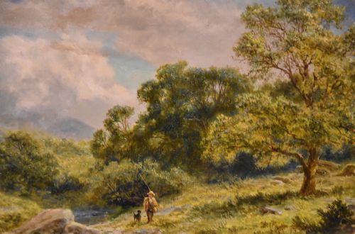 OIL PAINTING BY ROBERT GALLON A FISHERMAN IN NORTH WALES - ADDITIONAL PHOTO 3