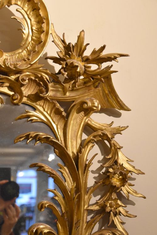 19TH CENTURY CARVED GILT PIER MIRROR - ADDITIONAL PHOTO 5