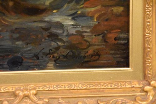 OIL PAINTING BY LOUIS EUGENE LAMBERT KITTENS CHASING A BUTTERFLY - ADDITIONAL PHOTO 4