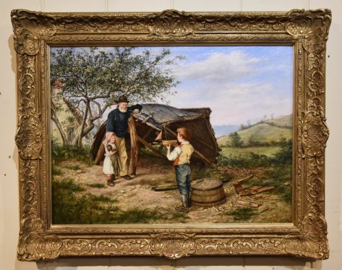 oil painting by reuben hunt the victory - CATEGORY: ANTIQUE ART - DATED 19TH CENTURY