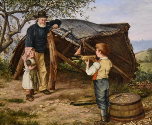 OIL PAINTING BY REUBEN HUNT THE VICTORY - ADDITIONAL PHOTO 2