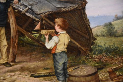 OIL PAINTING BY REUBEN HUNT THE VICTORY - ADDITIONAL PHOTO 3