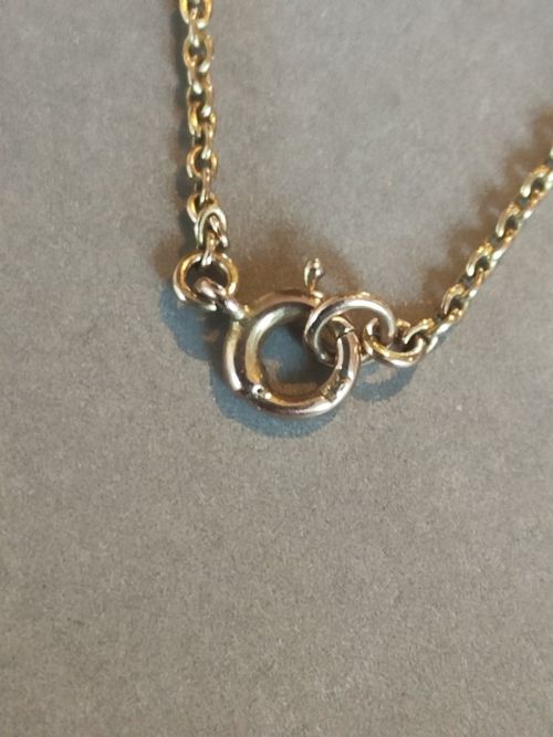 EDWARDIAN 9CT GOLD PERIDOT PEARL BUTTERFLY NECKLACE PENDANT - ADDITIONAL PHOTO 6
