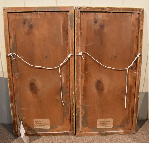 OIL PAINTING PAIR BY HENRY LARPENT ROBERTS SUNRISE AND SUNSET - ADDITIONAL PHOTO 8
