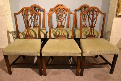 SET OF SIX GEORGIAN HEPPLEWHITE DINING CHAIRS - ADDITIONAL PHOTO 1