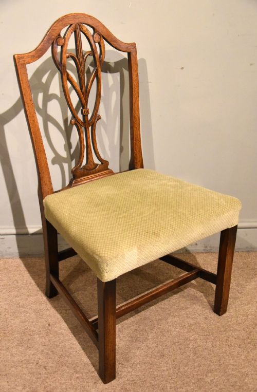 SET OF SIX GEORGIAN HEPPLEWHITE DINING CHAIRS - ADDITIONAL PHOTO 4