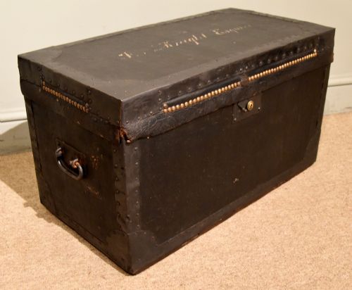 Regency Period Iron Bound Campaign Trunk