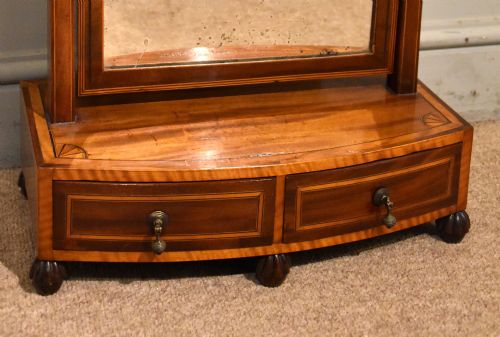 REGENCY MAHOGANY DRESSING MIRROR WITH TWO DRAWERS - ADDITIONAL PHOTO 1