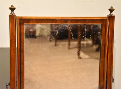 REGENCY MAHOGANY DRESSING MIRROR WITH TWO DRAWERS - ADDITIONAL PHOTO 3
