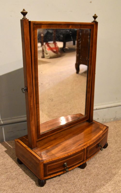 REGENCY MAHOGANY DRESSING MIRROR WITH TWO DRAWERS - ADDITIONAL PHOTO 4