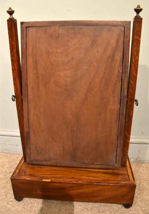 REGENCY MAHOGANY DRESSING MIRROR WITH TWO DRAWERS - ADDITIONAL PHOTO 5