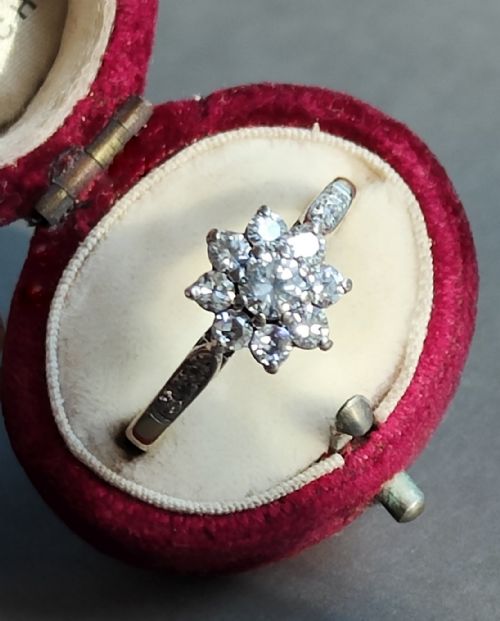 ART DECO 18CT GOLD PLATINUM DIAMOND RING 075CT DIAMOND MIN - ADDITIONAL PHOTO 11