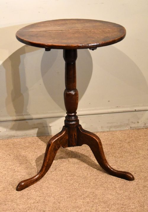 18TH CENTURY OAK TILTING WINE TABLE - ADDITIONAL PHOTO 1