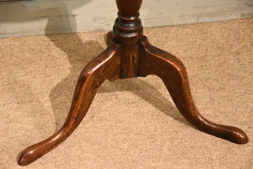 18TH CENTURY OAK TILTING WINE TABLE - ADDITIONAL PHOTO 2