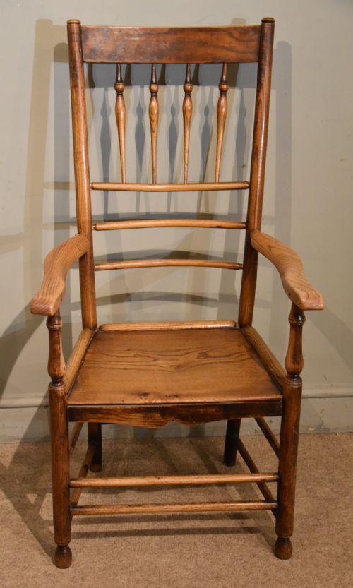 19th century spindleback armchair - CATEGORY: ANTIQUE CHAIRS - DATED 19TH CENTURY