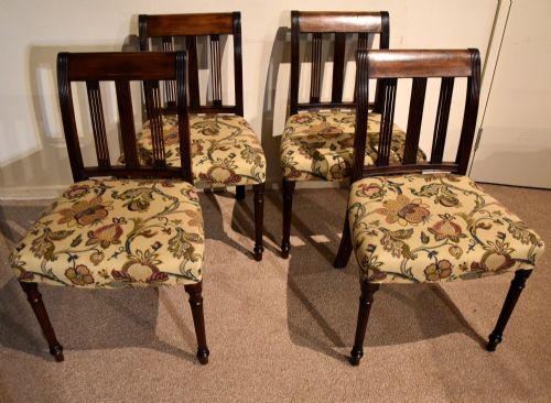 SET OF FOUR REGENCY MAHOGANY DINING CHAIRS - ADDITIONAL PHOTO 1