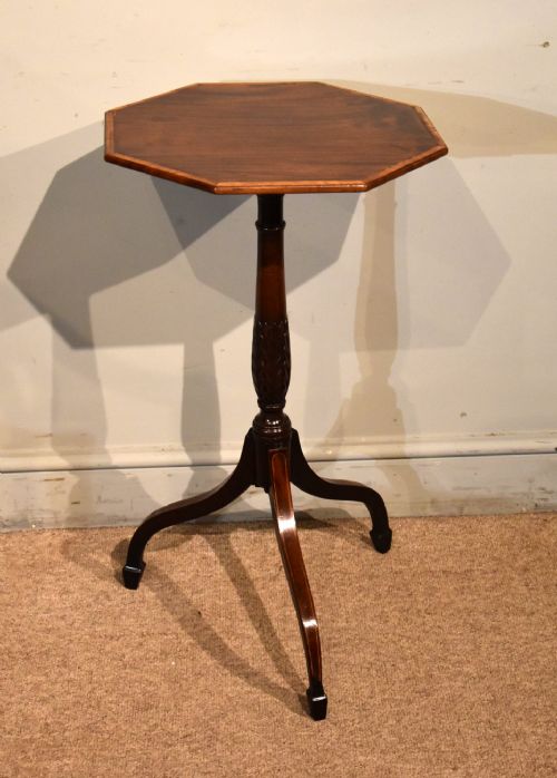 REGENCY MAHOGANY LAMP WINE TRIPOD TABLE - ADDITIONAL PHOTO 2