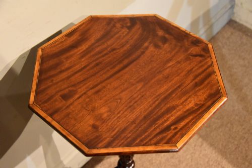 REGENCY MAHOGANY LAMP WINE TRIPOD TABLE - ADDITIONAL PHOTO 5