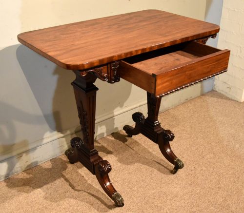 SMALL REGENCY GILLOWS MAHOGANY WRITING TABLE - ADDITIONAL PHOTO 3