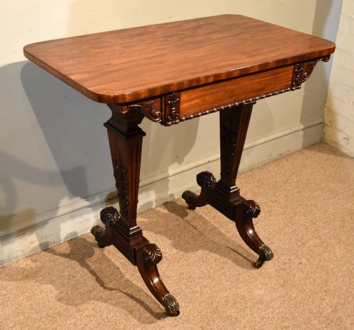 SMALL REGENCY GILLOWS MAHOGANY WRITING TABLE - ADDITIONAL PHOTO 5