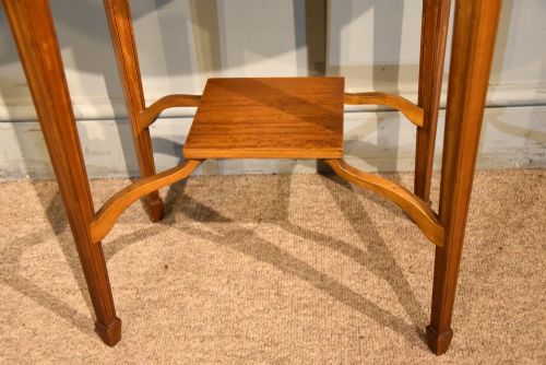 19TH CENTURY SATINWOOD OVAL SIDE TABLE WITH DRAWER - ADDITIONAL PHOTO 5