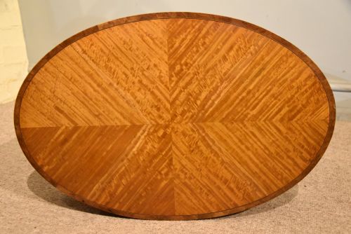 19TH CENTURY SATINWOOD OVAL SIDE TABLE WITH DRAWER - ADDITIONAL PHOTO 9