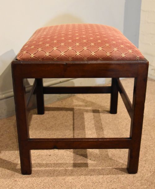 GEORGE III MAHOGANY RECTANGULAR STOOL - ADDITIONAL PHOTO 5