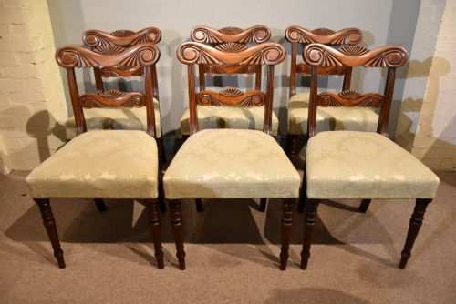 SET OF SIX REGENCY PERIOD MAHOGANY DINING CHAIRS - ADDITIONAL PHOTO 1