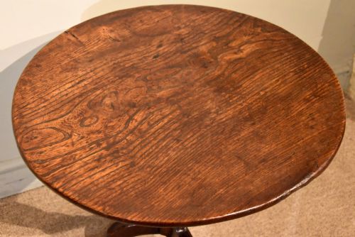 GEORGE III ELM TRIPOD LAMP WINE TABLE - ADDITIONAL PHOTO 2