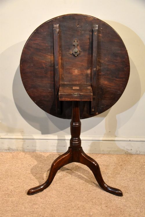 GEORGE III ELM TRIPOD LAMP WINE TABLE - ADDITIONAL PHOTO 5