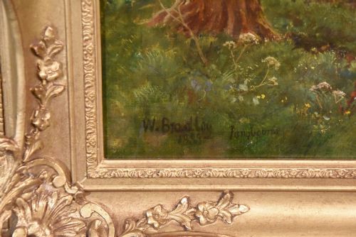 OIL PAINTING BY WILLIAM BRADLEY PANGBOURNE ON THAMES - ADDITIONAL PHOTO 6