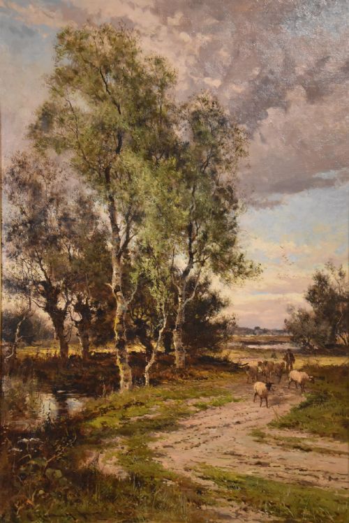 OIL PAINTING BY JOHN HORACE HOOPER PARTING DAY AND NEAR CHESTER - ADDITIONAL PHOTO 1