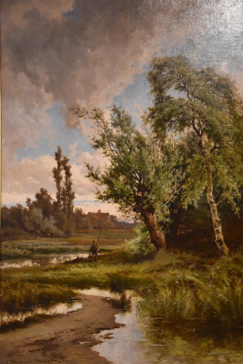 OIL PAINTING BY JOHN HORACE HOOPER PARTING DAY AND NEAR CHESTER - ADDITIONAL PHOTO 5