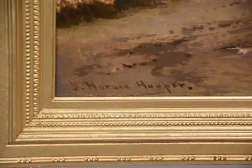 OIL PAINTING BY JOHN HORACE HOOPER PARTING DAY AND NEAR CHESTER - ADDITIONAL PHOTO 8