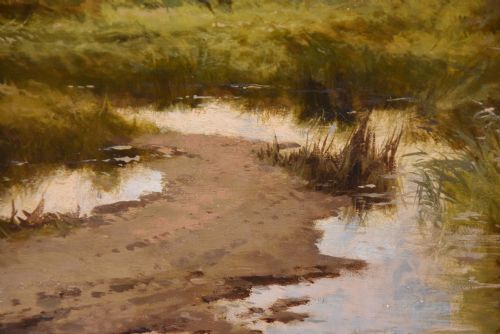 OIL PAINTING BY JOHN HORACE HOOPER PARTING DAY AND NEAR CHESTER - ADDITIONAL PHOTO 9