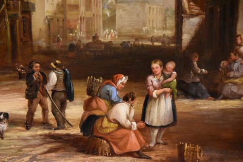 OIL PAINTING BY E GODBY A VILLAGE HIGH STREET - ADDITIONAL PHOTO 4