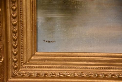 OIL PAINTING BY WILLIAM HOWARD ST ANGERS BRIDGE ON THE RHINE - ADDITIONAL PHOTO 7