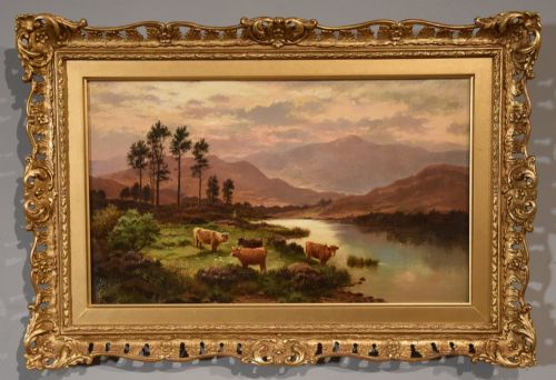 oil painting by edgar longstaffe near rannoch moor - CATEGORY: ANTIQUE ART - DATED 19TH CENTURY