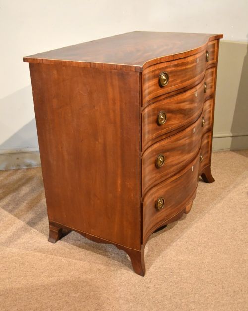 18TH CENTURY SERPENTINE CHEST OF DRAWERS CONCH SHELL INLAY - ADDITIONAL PHOTO 5