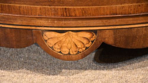 18TH CENTURY SERPENTINE CHEST OF DRAWERS CONCH SHELL INLAY - ADDITIONAL PHOTO 6