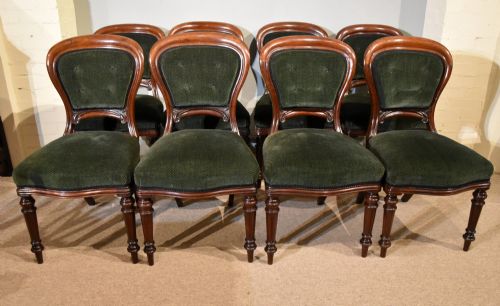 set of eight mahogany dining chairs - CATEGORY: ANTIQUE CHAIRS - DATED 19TH CENTURY
