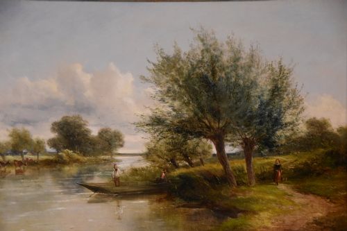 OIL PAINTING BY ADAM BARLAND NEAR MEDMENHAM ON THAMES - ADDITIONAL PHOTO 1