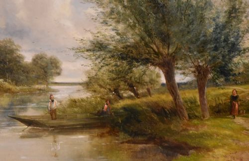 OIL PAINTING BY ADAM BARLAND NEAR MEDMENHAM ON THAMES - ADDITIONAL PHOTO 2