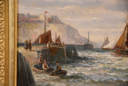 OIL PAINTING BY LILIAN M THORNLEY OFF THE COAST - ADDITIONAL PHOTO 3