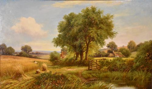 OIL PAINTING PAIR BY ROBIN FENSON STOOKING - ADDITIONAL PHOTO 1