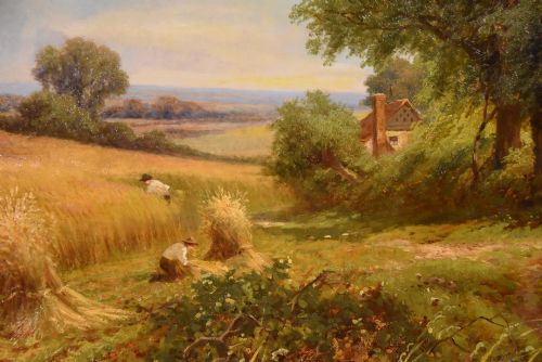 OIL PAINTING PAIR BY ROBIN FENSON STOOKING - ADDITIONAL PHOTO 3