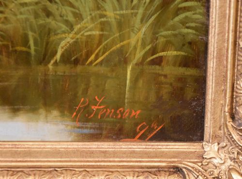 OIL PAINTING PAIR BY ROBIN FENSON STOOKING - ADDITIONAL PHOTO 5